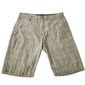 VOLCOM Workwear men's plaid shorts flat front size 36